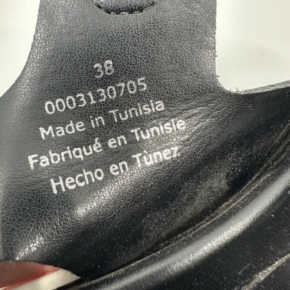 Free People New Moon Sandals Sz 38 US 8 Black Leather Strappy Boho Shoes - Picture 6 of 10